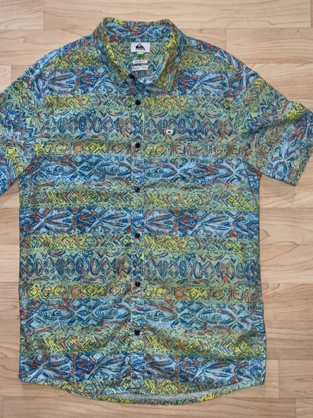 Quiksilver Heyday Hawaiian Shirt Organic Cotton Button Up
